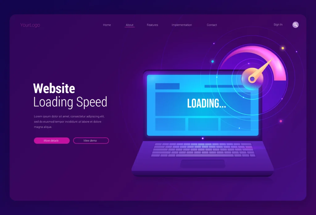 Website speed optimization and strong call-to-action design for better user experience and higher conversion rate optimization performance.